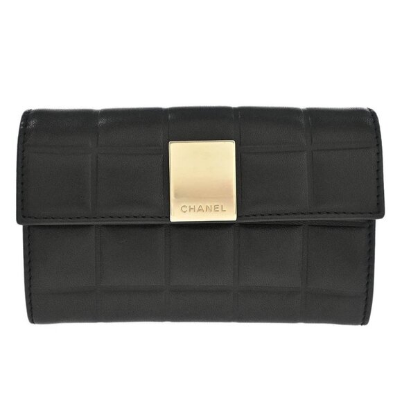 Chanel Black Lambskin Choco Bar Wallet 195981 - Picture 1 of 7